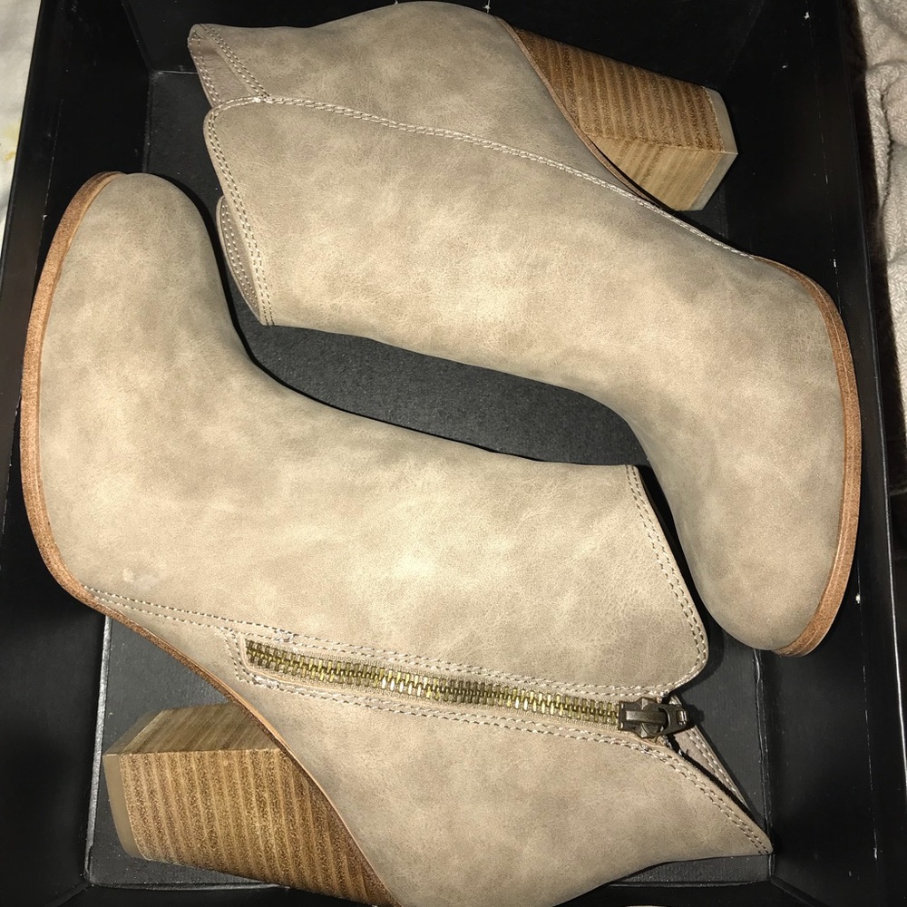 Taupe MICHAEL by Michael Shannon Heeled Booties